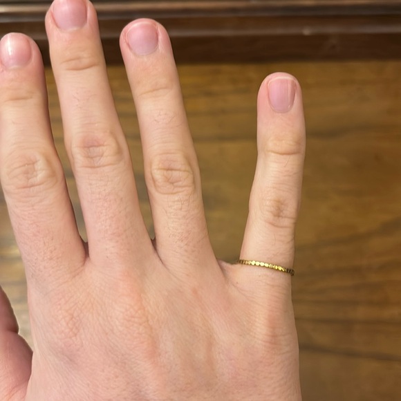 Mejuri 14K Gold Dot Stacker Ring, size 5 - Picture 1 of 2